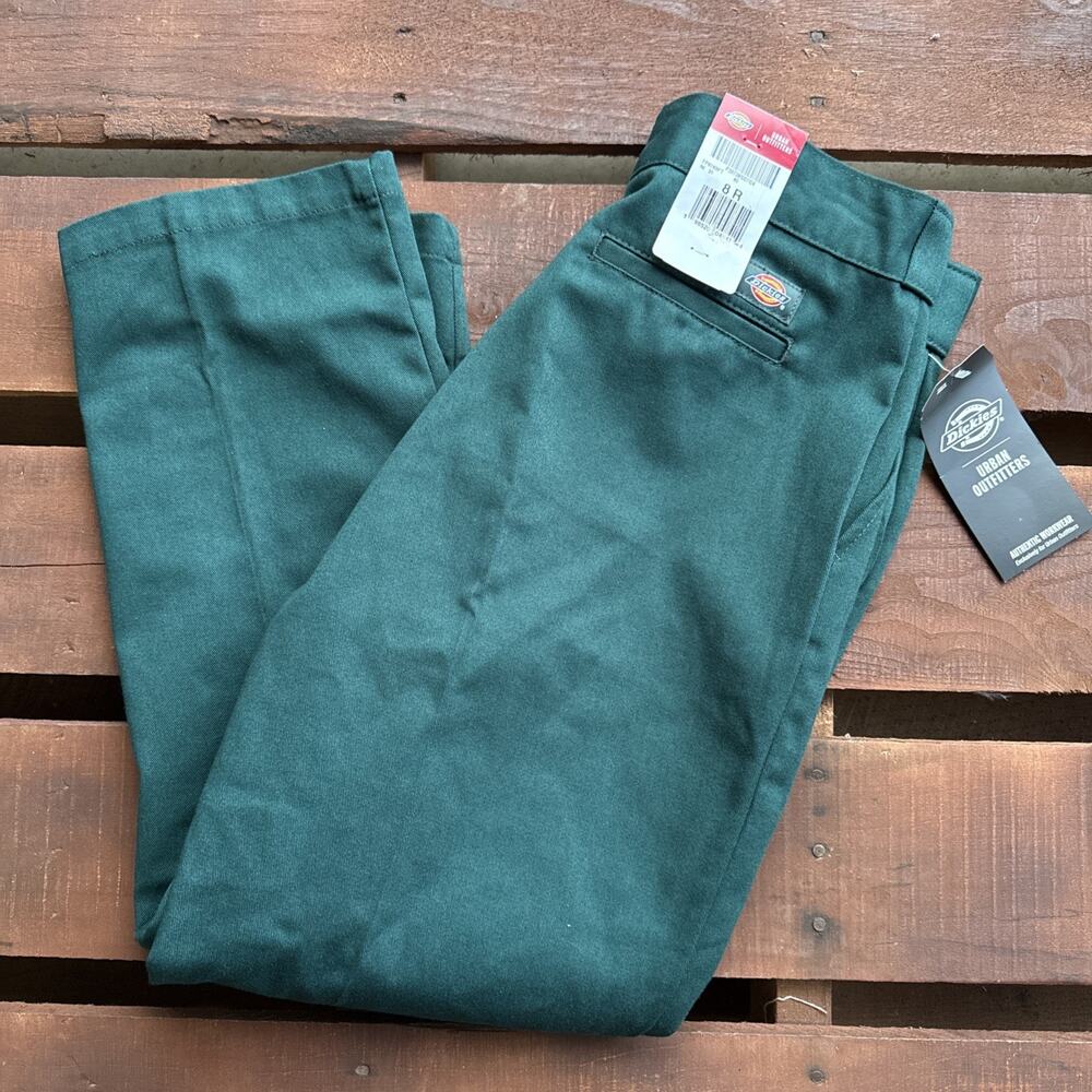 NWT Dickies x Urban Outfitters Collab Pants Emerald Hunter Green Straight Leg 8R